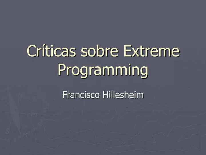cr ticas sobre extreme programming