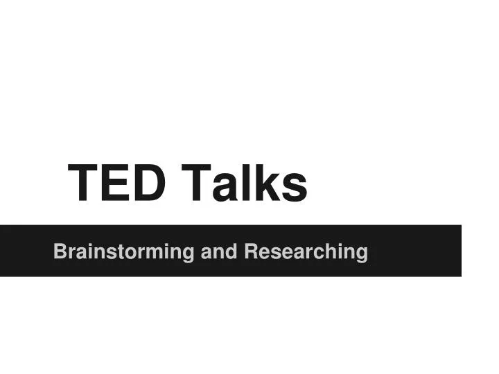 ted talks