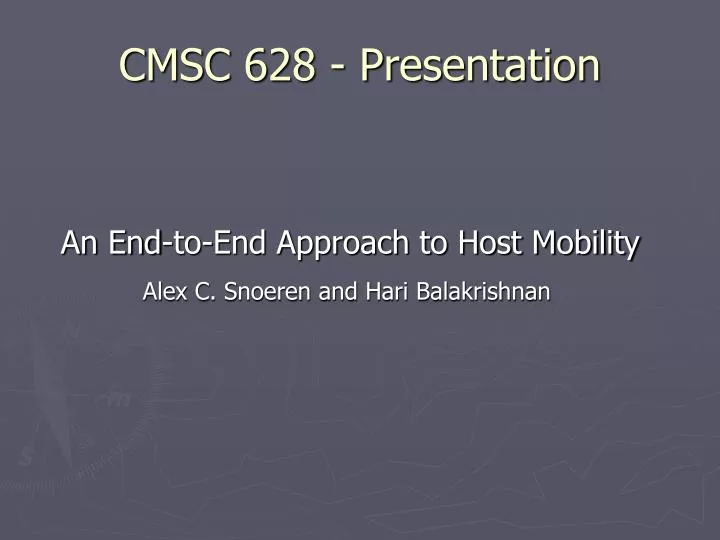 cmsc 628 presentation