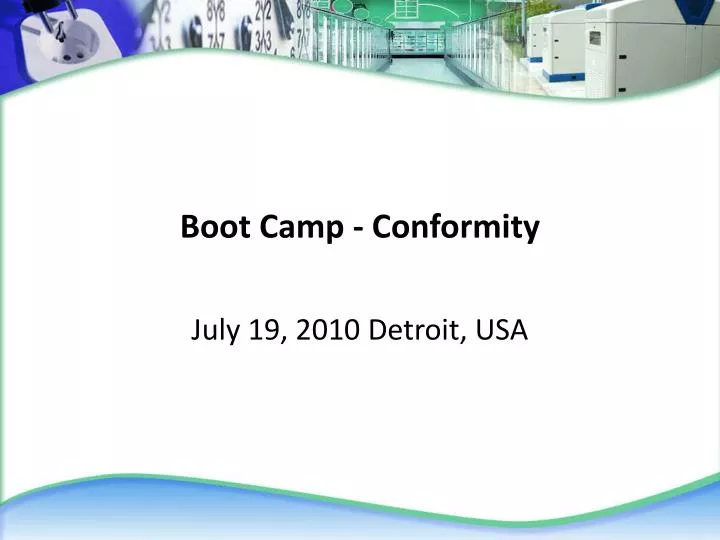 boot camp conformity