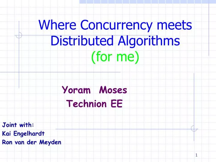 where concurrency meets distributed algorithms for me