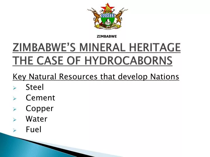 zimbabwe s mineral heritage the case of hydrocaborns