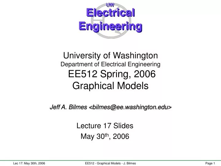 lecture 17 slides may 30 th 2006