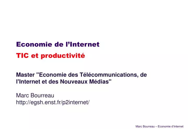 economie de l internet tic et productivit