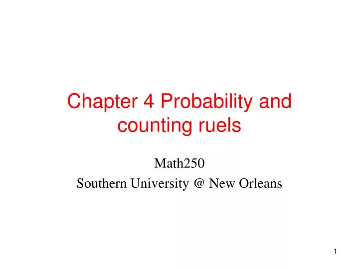 chapter 4 probability and counting ruels