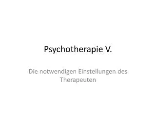 psychotherapie v