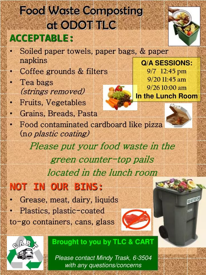 food waste composting at odot tlc