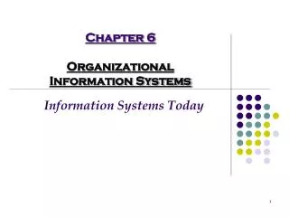 chapter 6 organizational information systems