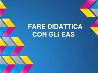 fare didattica con gli eas