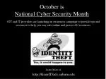 October is National Cyber Security Month - slide 1