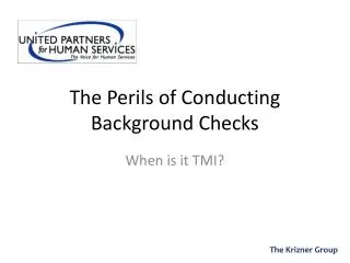 The Perils of Conducting Background Checks