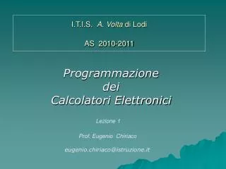 i t i s a volta di lodi as 2010 2011
