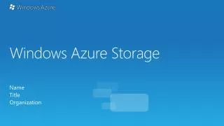 windows azure storage
