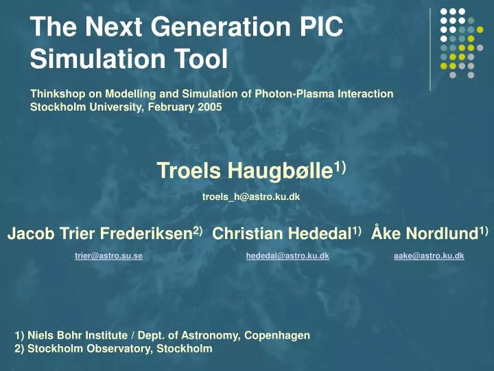 the next generation pic simulation tool