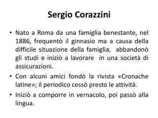 sergio corazzini