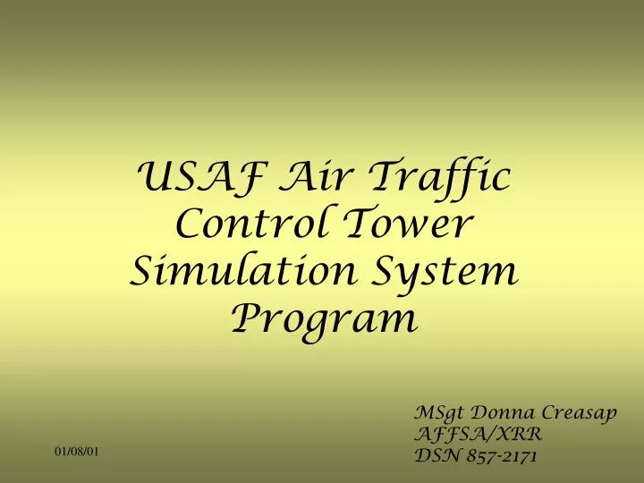 usaf air traffic control tower simulation system program