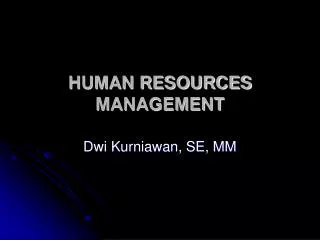 human resources management