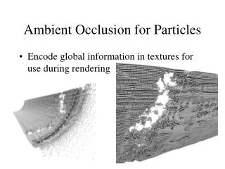 Ambient Occlusion for Particles