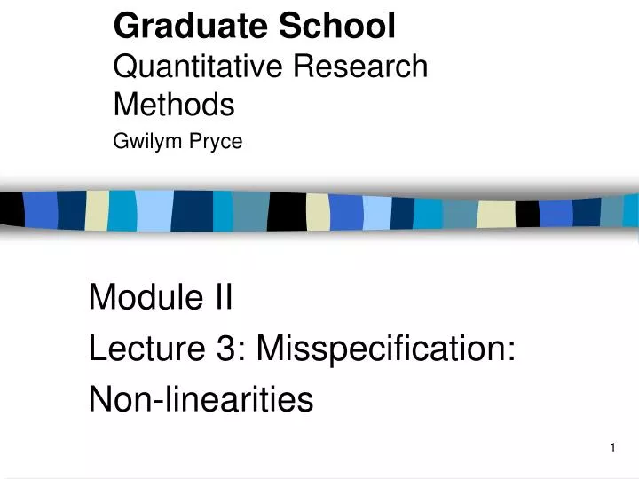 module ii lecture 3 misspecification non linearities