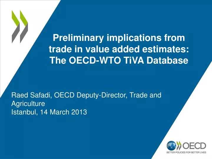 raed safadi oecd deputy director trade and agriculture istanbul 14 march 2013