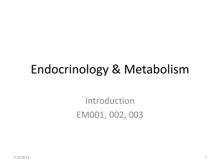 endocrinology metabolism