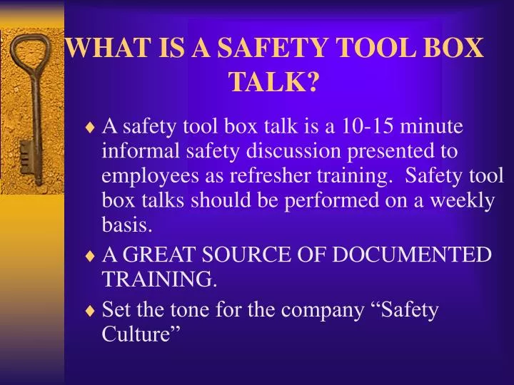 what is a safety tool box talk