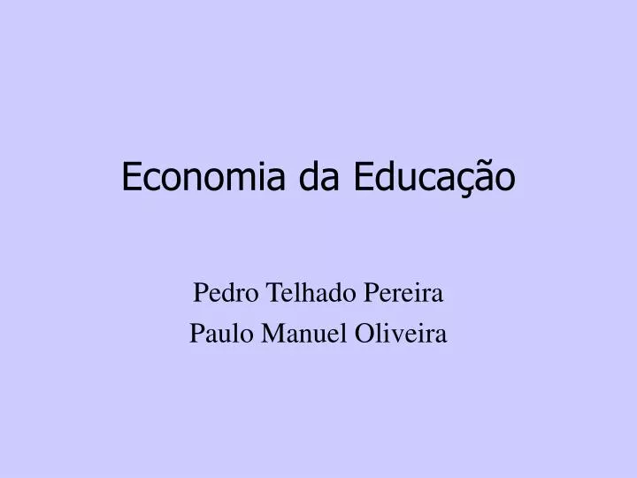 economia da educa o