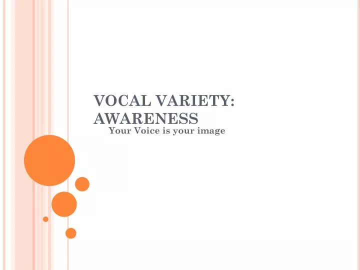 vocal variety awareness