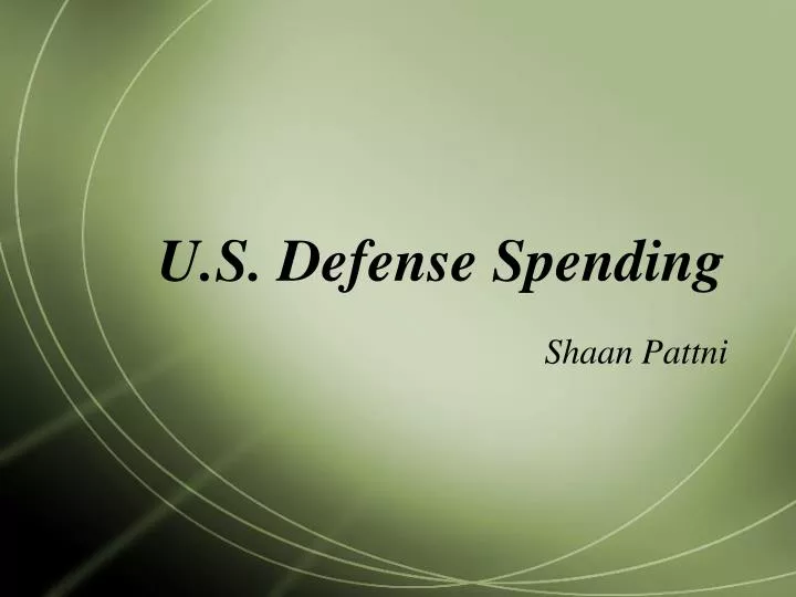 u s defense spending