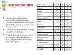 LICEO SCIENTIFICO - slide 1