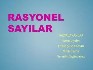 rasyonel say lar