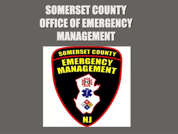 somerset county office of emergency management