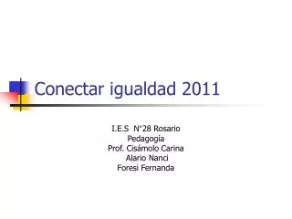 conectar igualdad 2011