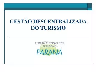 gest o descentralizada do turismo