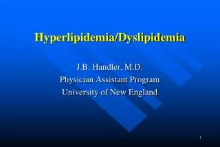 Hyperlipidemia/Dyslipidemia