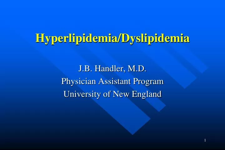 hyperlipidemia dyslipidemia