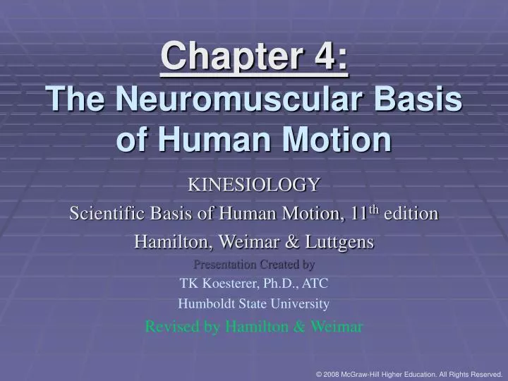 chapter 4 the neuromuscular basis of human motion