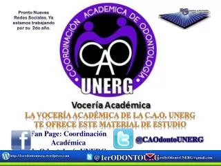 La vocería Académica de la C.A.O. UNERG te Ofrece este Material de estudio