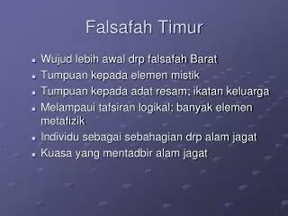 falsafah timur