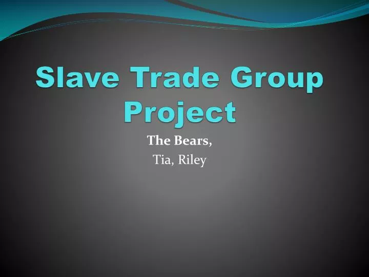 slave trade group project