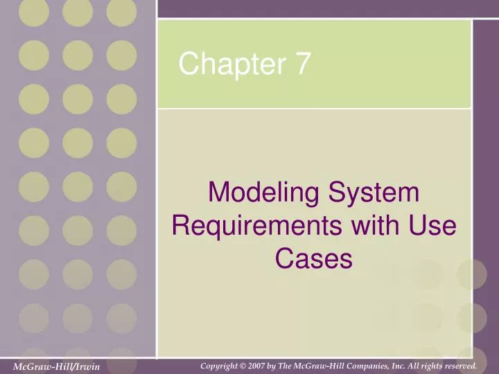 modeling system requirements with use cases