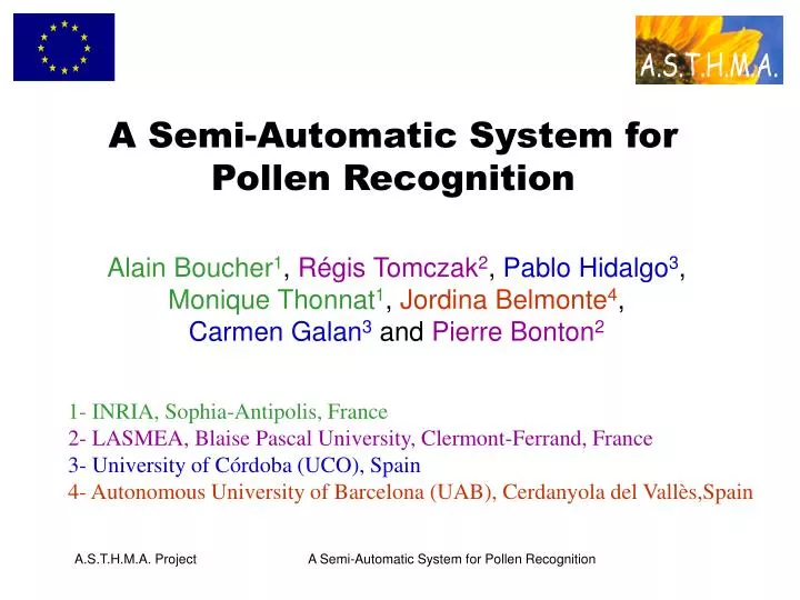 a semi automatic system for pollen recognition