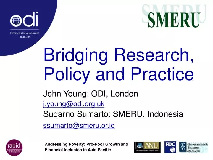 bridging research policy and practice