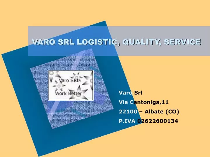 varo srl logistic quality service