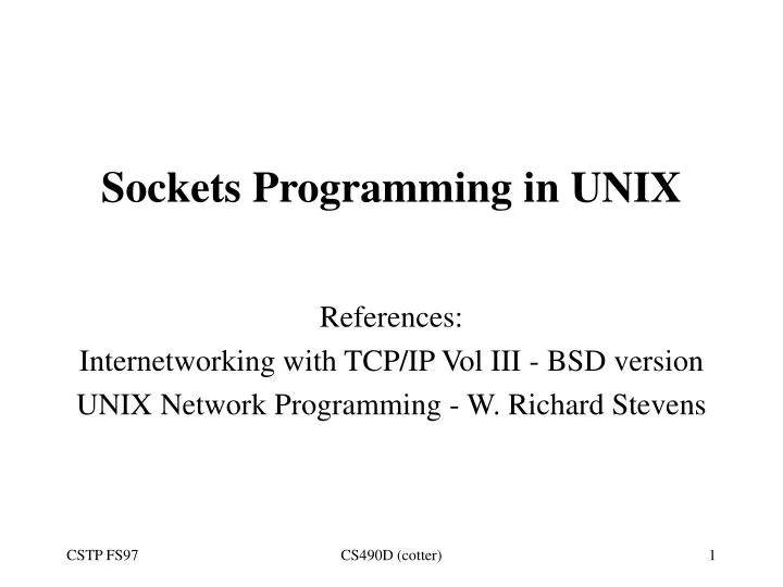 sockets programming in unix