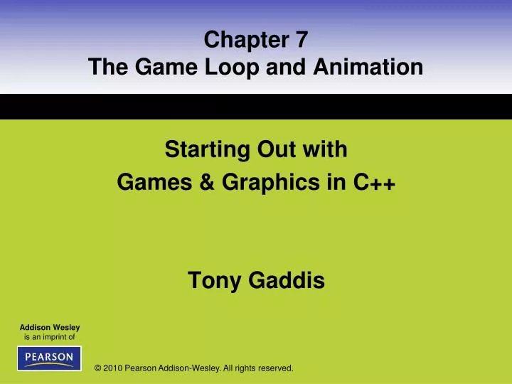 chapter 7 the game loop and animation