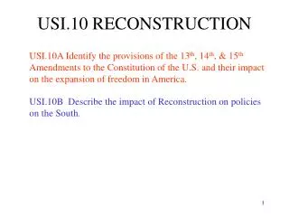 USI.10 RECONSTRUCTION