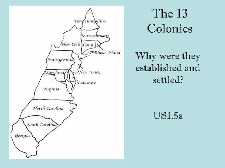 the 13 colonies