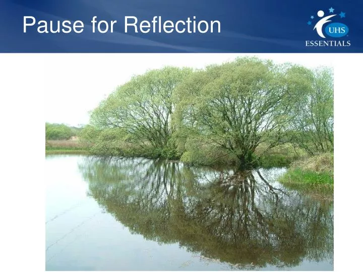 pause for reflection