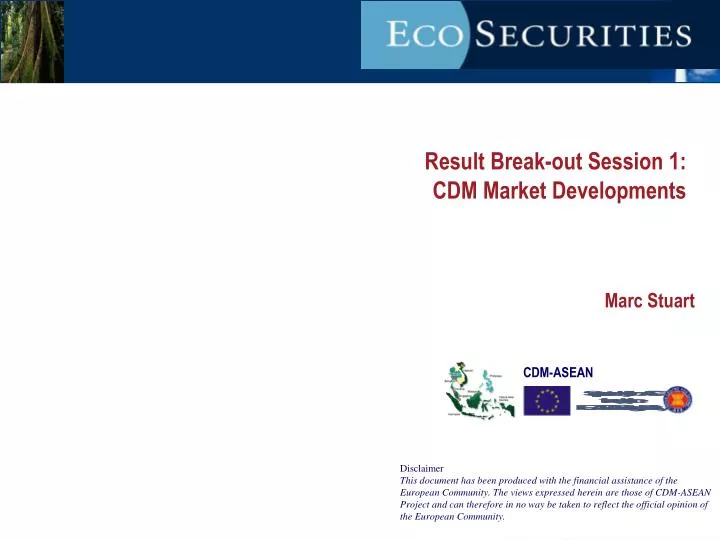 result break out session 1 cdm market developments